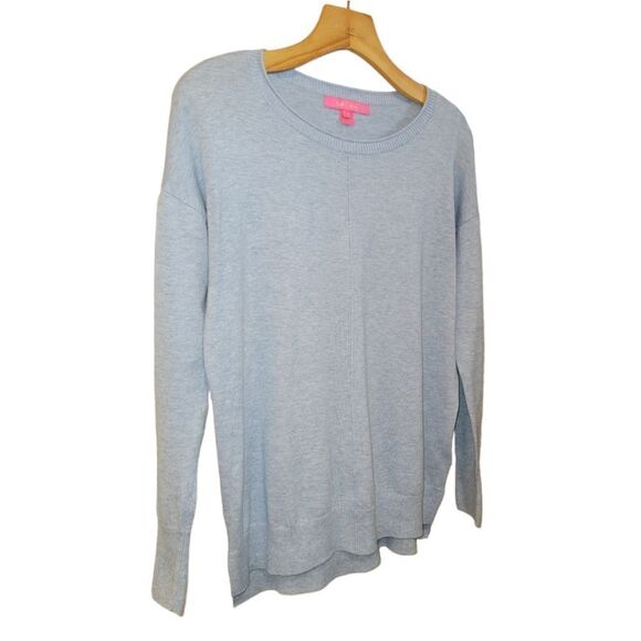 Lilly Pulitzer Melenie Sweater Heathered Blue Lightweight Pullover Sweater XS - Picture 4 of 14